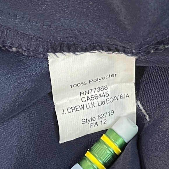 J.Crew 100% Ruffle Bow Sleeveless Blouse Size dark navy Large - Picture 7 of 7